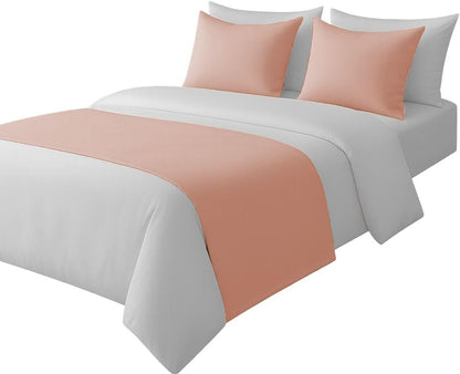 100% Egyptian Cotton Bed Runner Chocolate Solid California King Size (108x20) 1 Piece Decorative Bed Scarf for Bedroom Hotel Wedding Room