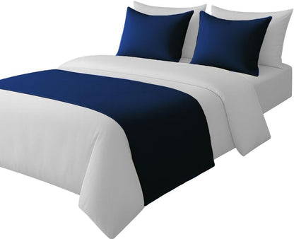 100% Egyptian Cotton Bed Runner Taupe Solid King Size (102x20) 3 Piece Decorative Bed Scarf for Bedroom Hotel Wedding Room with 2 Pillow Shame