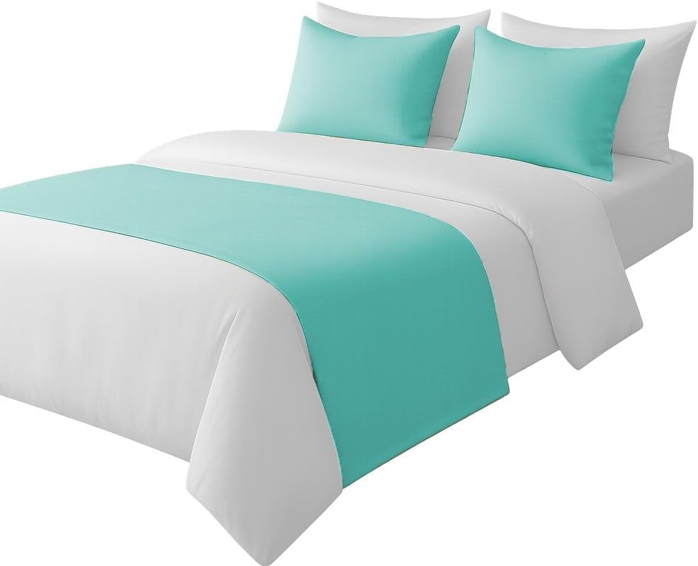 100% Egyptian Cotton Bed Runner Chocolate Solid California King Size (108x20) 1 Piece Decorative Bed Scarf for Bedroom Hotel Wedding Room