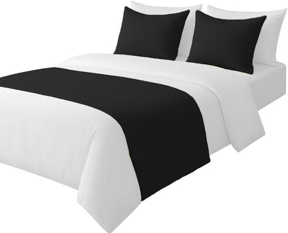 100% Egyptian Cotton Bed Runner Taupe Solid King Size (102x20) 3 Piece Decorative Bed Scarf for Bedroom Hotel Wedding Room with 2 Pillow Shame