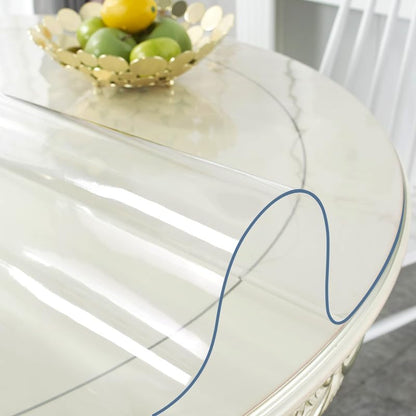 Deep Dream 2.0mm Thick 48 Inches Clear Round Table Protector, Round Table Cover, Tablecloth Protector, Table Protector for Dining Room Table & Office