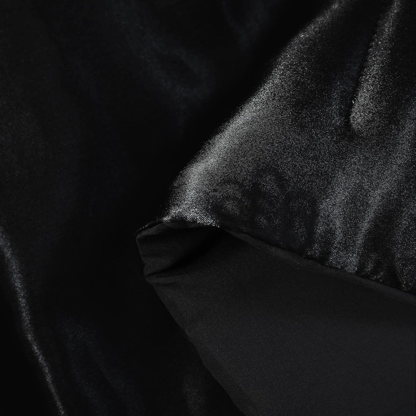 Whale Flotilla 3-Piece Reversible Silky Soft King Size Comforter Bedding Set, Luxurious Satin Comforters Oversized with 2 Satin Pillowcases, Lightweight Duvet for All Seasons, Black